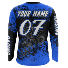 Load image into Gallery viewer, Blue Motocross Jersey Custom Dirt Bike Shirt Upf30+ Kid Men Women Motorcycle Shirt XM301