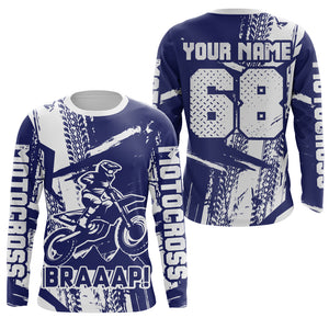 Custom Motocross Jersey UPF30+ Dirt Bike Brap MX Racing Jersey Adult&Kid Youth Motorcycle Shirt XM92