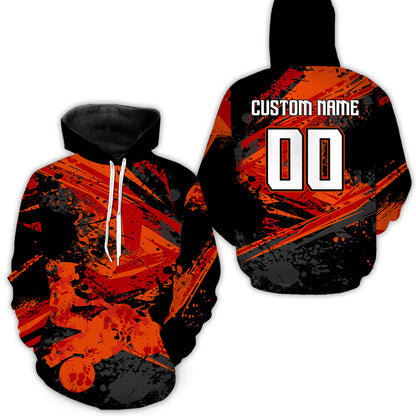 Personalized ATV Motocross Hoodie Quad Bike ATV Racing Hoodie for Men Women MHATV02
