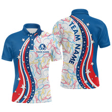 Load image into Gallery viewer, Patriotic Bowling Shirt for Men Women Team Custom Bowling Polo Shirt &amp; 1/4 Zip Shirts MBL22