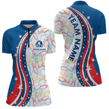 Load image into Gallery viewer, Patriotic Bowling Shirt for Men Women Team Custom Bowling Polo Shirt &amp; 1/4 Zip Shirts MBL22