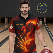 Load image into Gallery viewer, Dragon Bowling Shirts Women Men Team Custom Flame Bowling Jerseys for Bowlers MBL143