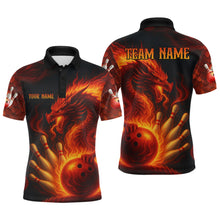 Load image into Gallery viewer, Dragon Bowling Shirts Women Men Team Custom Flame Bowling Jerseys for Bowlers MBL143