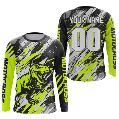 Dinosaur Motocross Racing Jersey Custom Dirt Bike Shirt for Kid Adult Motorcycle Jersey XM391