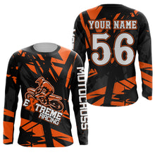 Load image into Gallery viewer, Motocross Racing Shirt Dirt Bike Jersey For Men Kid UPF30+ Off-road Racing Jersey Orange XM229