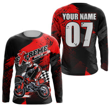 Load image into Gallery viewer, Red Motocross Jersey Men Kid UPF30+ Custom Dirt Bike Shirt Extreme MX Off-Road Jersey Motorcycle XM26