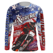 Load image into Gallery viewer, American Flag Racing Jersey UPF30+ Motocross Dirt Bike Shirt Youth Men Kid Women Patriotic XM99