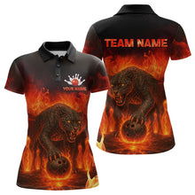 Load image into Gallery viewer, Custom Leopard Bowling Shirts for Women Men Team Bowling Polo and Quarter Zip MBL145