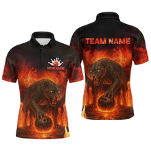 Load image into Gallery viewer, Custom Leopard Bowling Shirts for Women Men Team Bowling Polo and Quarter Zip MBL145