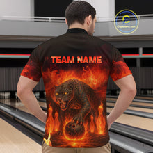 Load image into Gallery viewer, Custom Leopard Bowling Shirts for Women Men Team Bowling Polo and Quarter Zip MBL145