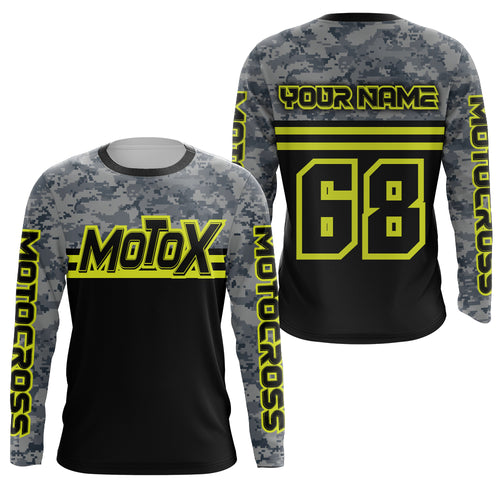 Youth Adult Dirt Bike Jersey Custom Motocross Racing UPF30+ Off-Road Shirt Motorcycle XM160