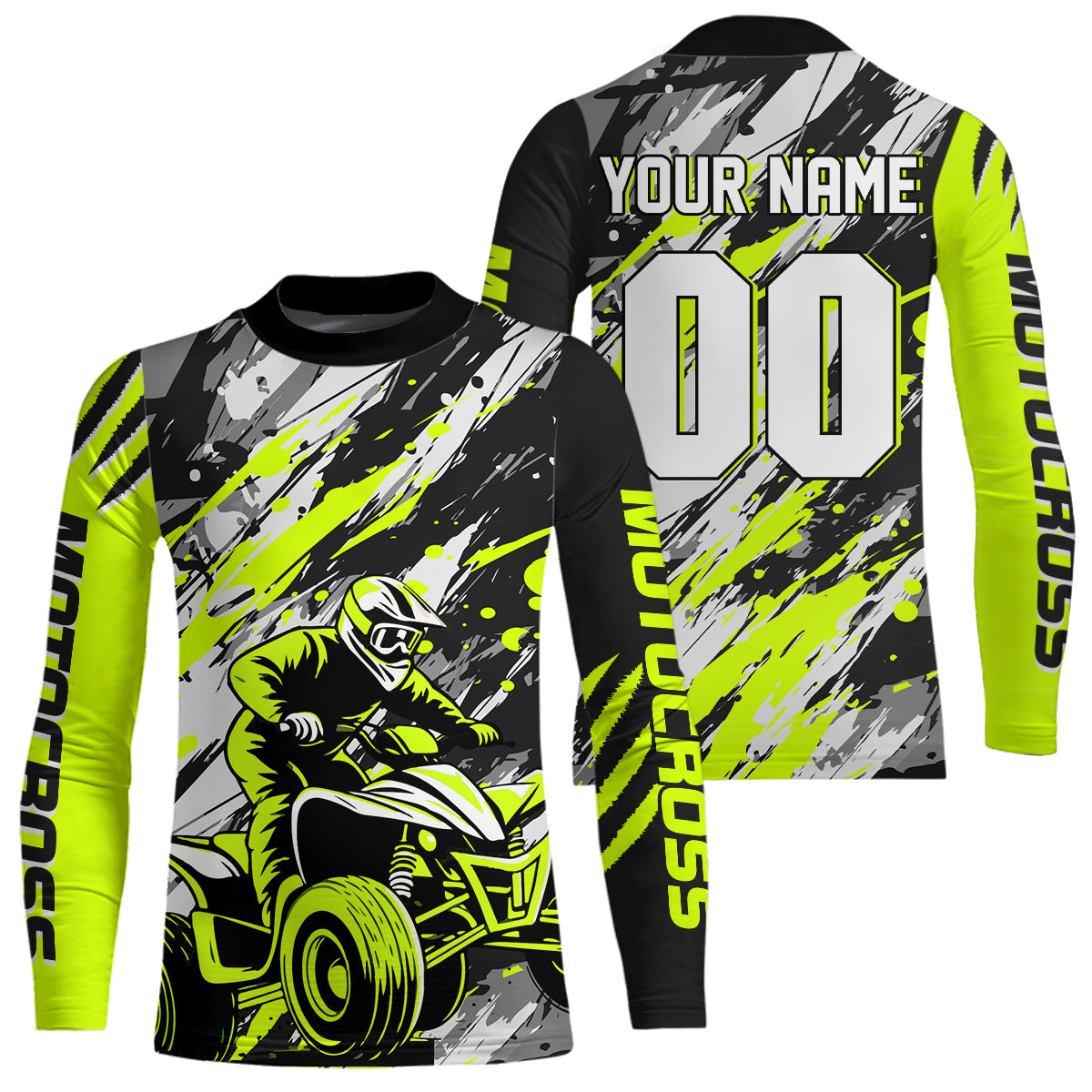 ATV Racing Jersey Custom Green ATV Motocross Shirt Kid Women Men ATV Jersey MX137