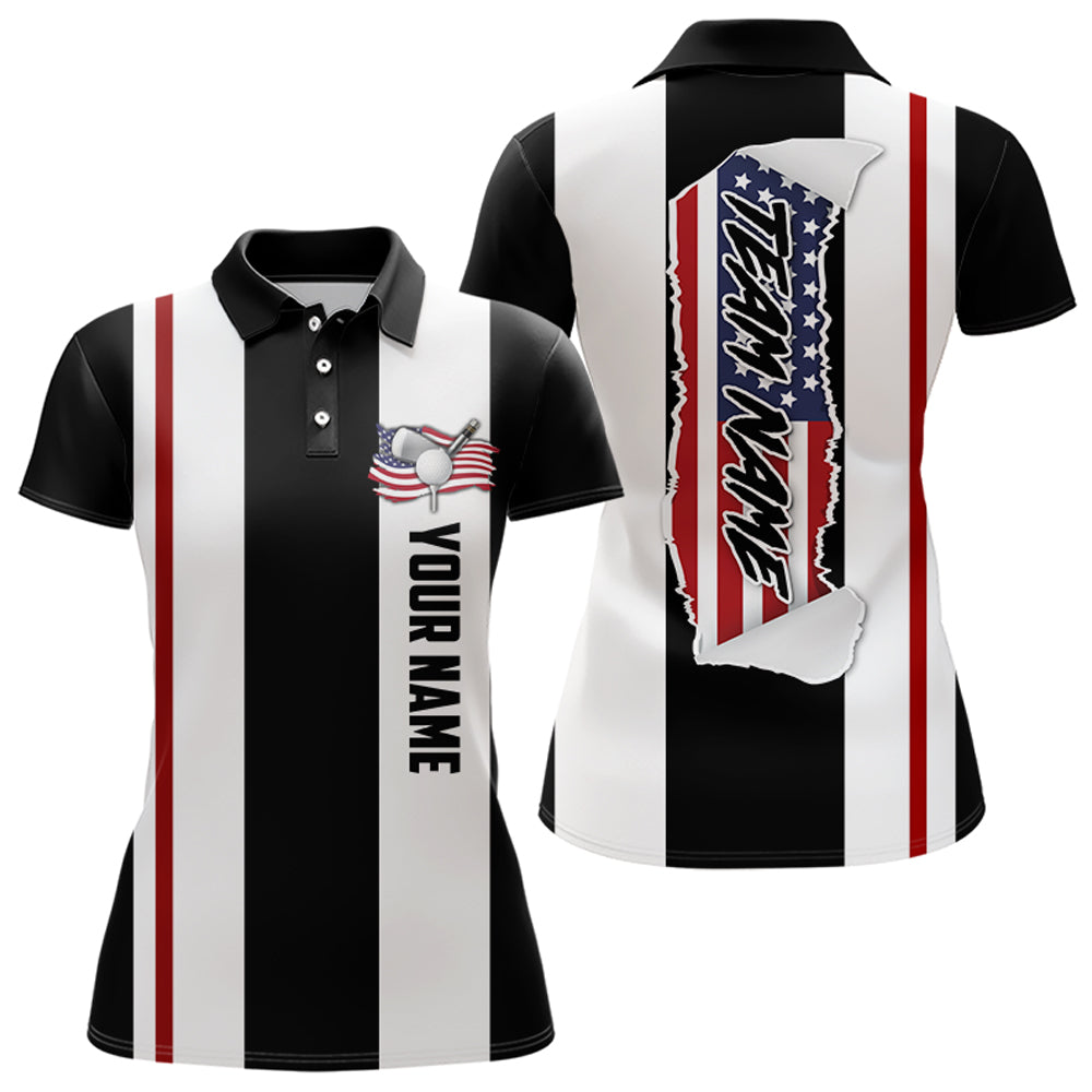 Custom Patriotic Golf Polo Shirt American Flag Golf Polo For Men Women Golf Shirt MMG26