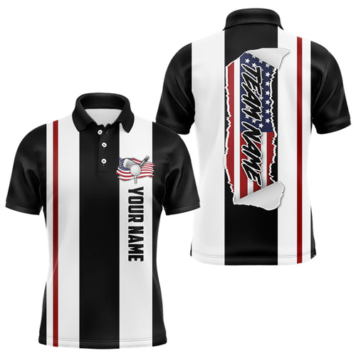 Custom Patriotic Golf Polo Shirt American Flag Golf Polo For Men Women Golf Shirt MMG26