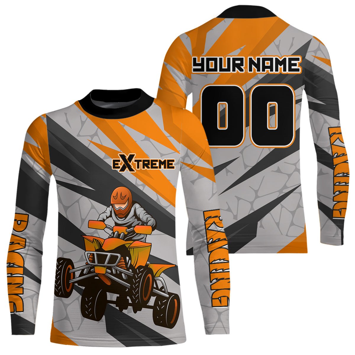 Custom ATV Riding Jersey Orange Quad Jersey Kid Adult ATV Racing Off-Road Shirts MX112