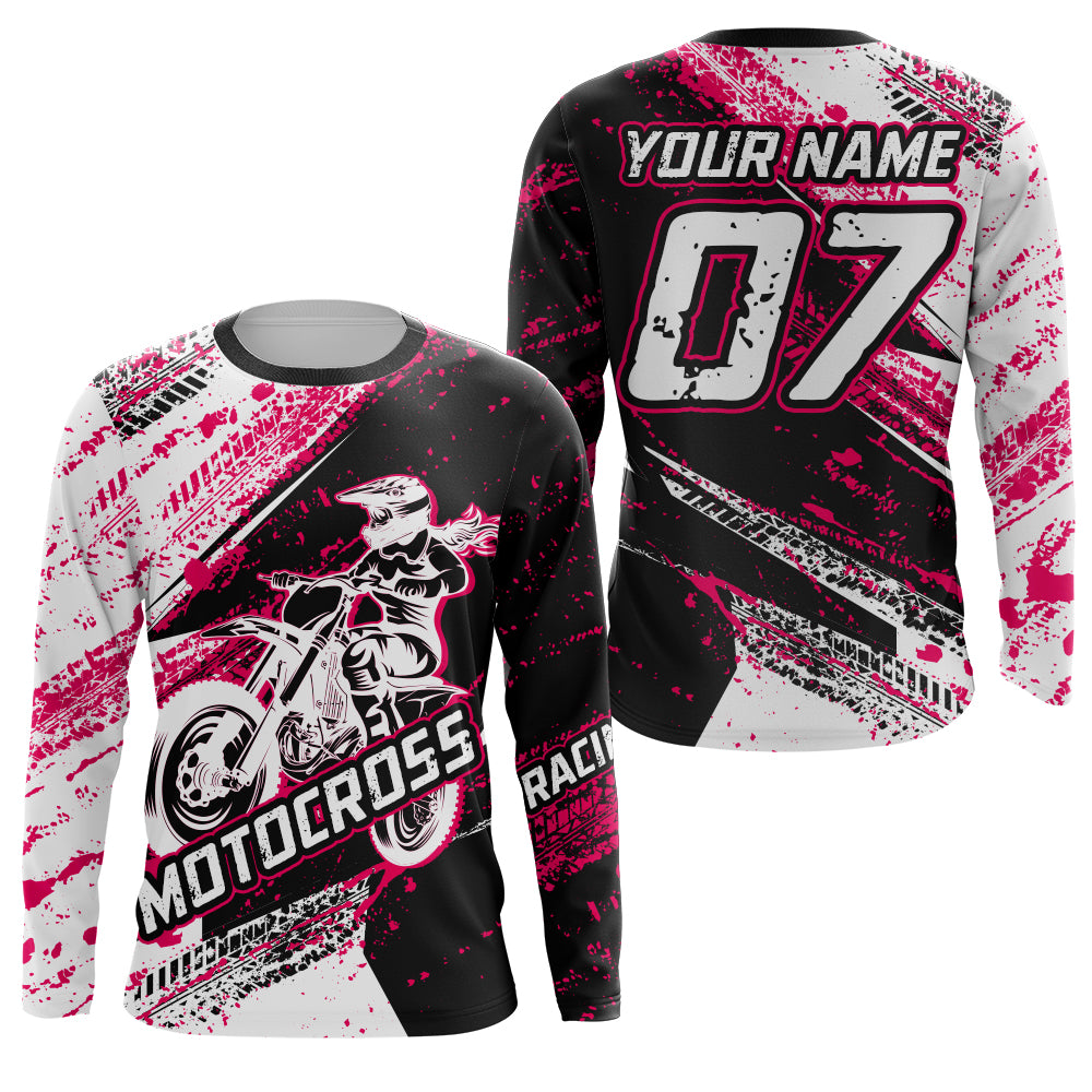 MX Racing Jersey Biker Girl Motocross Shirt UPF30+ Off-Road Youth Dirt Bike Motorcycle XM169