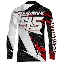 Load image into Gallery viewer, ATV Motocross Racing Jersey Youth Upf30+ Quad Bike Black Red ATV Racing Jersey Motorcycle MX17