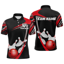 Load image into Gallery viewer, Red Bowling Shirts for Men and Women Bowling Shirt Team Bowling Polo &amp; 1/4 Zip Shirt MBL36