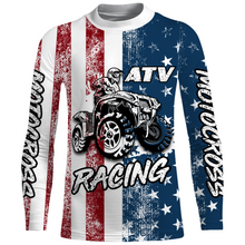 Load image into Gallery viewer, ATV Racing Jersey Youth Upf30+ American Flag Quad Bike Shirt Men Kid ATV Racing Jersey MX19