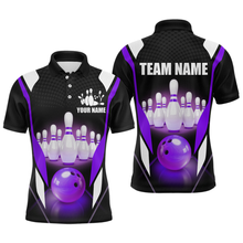 Load image into Gallery viewer, Purple Bowling Shirt for Men and Women Bowling Jersey with Team Bowling Polo &amp; 1/4 Zip MBL42