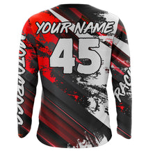 Load image into Gallery viewer, Custom Motocross Racing Jersey Adult&amp;Kid UPF30+ Dirt Bike Riding Off-road Red MX Shirt XM36