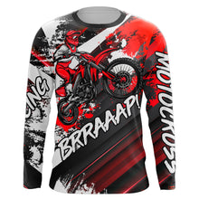 Load image into Gallery viewer, Custom Motocross Racing Jersey Adult&amp;Kid UPF30+ Dirt Bike Riding Off-road Red MX Shirt XM36