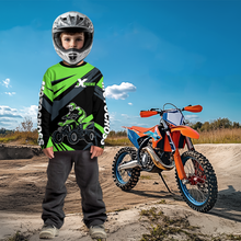 Load image into Gallery viewer, ATV Racing Jersey Green Custom ATV Riding Shirt for Kid Adult Quad Bike ATV Jersey MX116