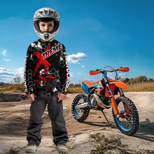 Load image into Gallery viewer, Custom ATV Racing Jersey Red-Black ATV Motocross Shirt ATV Jersey for Men Kid Women MX117