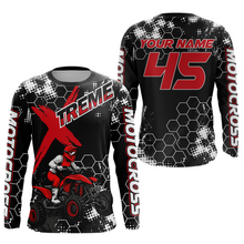 Load image into Gallery viewer, Custom ATV Racing Jersey Red-Black ATV Motocross Shirt ATV Jersey for Men Kid Women MX117
