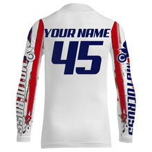 Load image into Gallery viewer, Motocross Racing Jersey UPF30+ American Flag Dirt BIkeJersey Youth MX Riding Motorcycle Shirt XM111