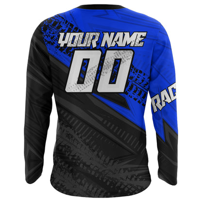 Blue Motocross Racing Jersey Upf30+ Kid Men Women Dirt Bike Shirt Off-road Jersey XM285