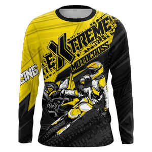 Yellow Motocross Racing Jersey Upf30+ Kid Men Women Dirt Bike Shirt Off-road Jersey XM285