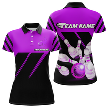 Load image into Gallery viewer, Purple Bowling Shirt Custom Bowling Jersey for Men Women Bowling Polo&amp;1/4 Zip Shirts MBL51