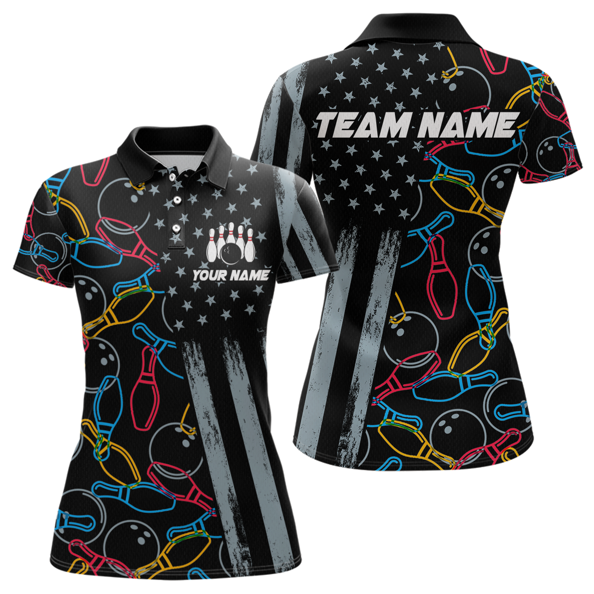 Customize Bowling Shirts for Men Women and Team Bowling Polo & 1/4 Zip Shirt MBL52