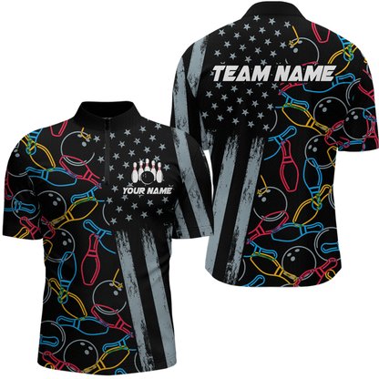 Customize Bowling Shirts for Men Women and Team Bowling Polo & 1/4 Zip Shirt MBL52