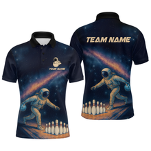 Load image into Gallery viewer, Astronaut Bowling Shirts for Women Men Team Bowling Jerseys Galaxy Bowl Polo 1/4 Zip MBL167