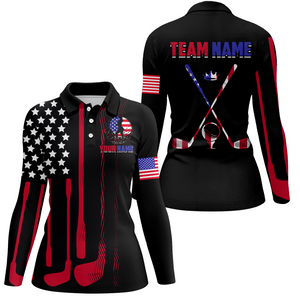 American Flag Golf Polo Shirt Custom for Men Women Patriotic Golf Polo US Shirt MMG40