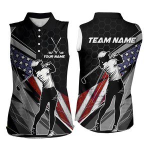 Custom American Flag Golf Polo Shirt for Men Women Golf Polo US Shirt Patriotic MMG42