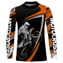 Load image into Gallery viewer, Motocross Racing Jersey Orange Upf30+ MX Racing Dirt Bike Jersey Kid Men Motorcycle XM173