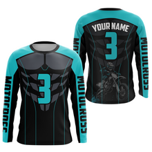 Load image into Gallery viewer, Blue Motocross Jersey Muscle Racing Dirt Bike Jersey Men Kid Women Upf30+ Off Road Jersey XM368