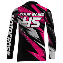 Load image into Gallery viewer, Pink Motocross Jersey Youth Women Men Upf30+ Dirt Bike Shirt Motorcycle Riding Shirt XM271