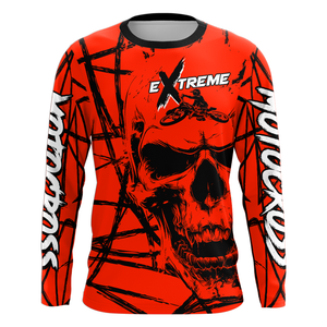 Motocross Racing Jersey Red Upf30+ Dirt Bike Shirt MX Off-Road Motorcycle Shirt XM291