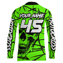 Load image into Gallery viewer, Motocross Racing Jersey Green Upf30+ Dirt Bike Shirt MX Off-Road Motorcycle Shirt XM291