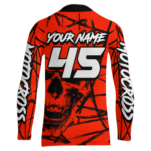 Motocross Racing Jersey Red Upf30+ Dirt Bike Shirt MX Off-Road Motorcycle Shirt XM291