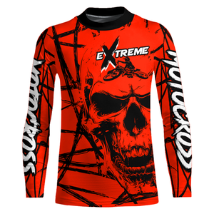 Motocross Racing Jersey Red Upf30+ Dirt Bike Shirt MX Off-Road Motorcycle Shirt XM291