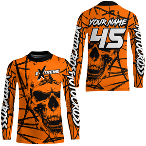 Motocross Racing Jersey Orange Upf30+ Dirt Bike Shirt MX Off-Road Motorcycle Shirt XM291