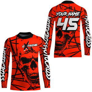 Motocross Racing Jersey Red Upf30+ Dirt Bike Shirt MX Off-Road Motorcycle Shirt XM291