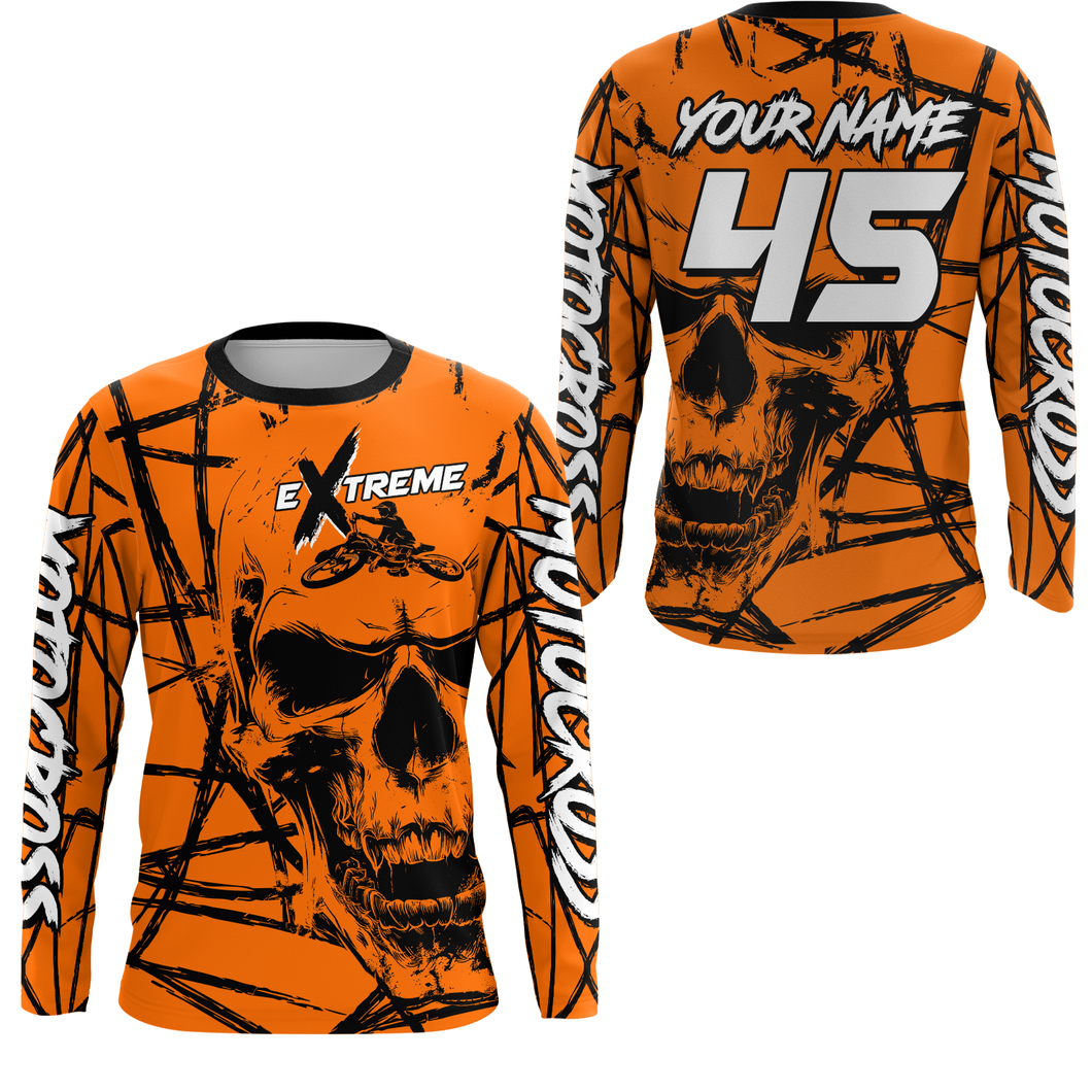 Motocross Racing Jersey Orange Upf30+ Dirt Bike Shirt MX Off-Road Motorcycle Shirt XM291