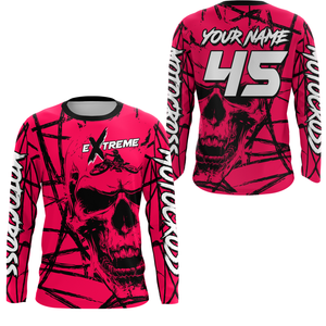 Motocross Racing Jersey Pink Upf30+ Dirt Bike Shirt MX Off-Road Motorcycle Shirt XM291