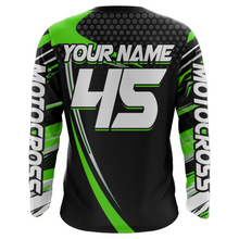 Load image into Gallery viewer, Custom ATV Motocross Racing Jersey Green UPF30+ ATV Quad Bike Shirt Men Women Kid MX38